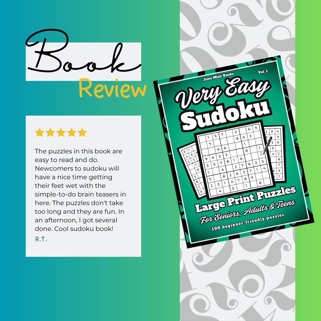 5 star book review for Very Easy Sudoku Book review for Very Easy Sudoku